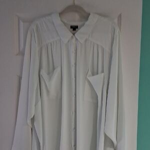 Torrid Classic White Blouse